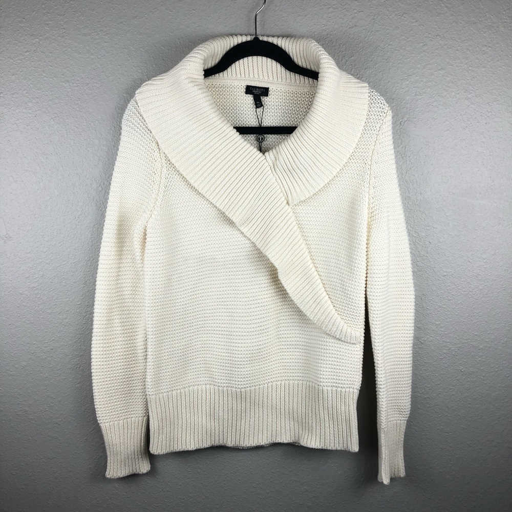 Cream Talbots Knit Sweater